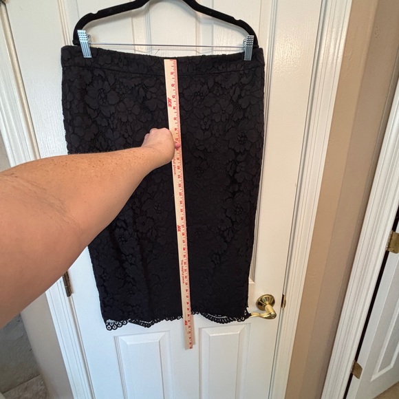 Talbots Black Lace Skirt Midi Women’s Size 16 VN 5404 New W Tags Work Classic - Picture 7 of 8